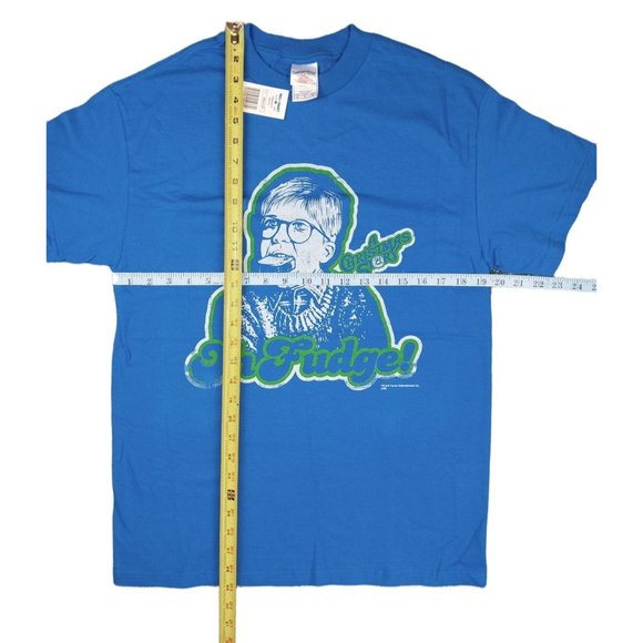 Vintage Christmas Story Tee Shirt Ralphie Blue New Men's Medium Deadstock Fudge - Picture 7 of 7